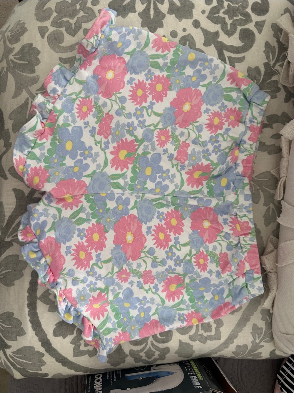 The Beaufort Bonnet Company Floral Girls' Shorts - Pink, Blue, Green, Yellow - Picture 3 of 3